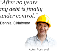 Dennis from Oklahoma says 'After 20 years my debt is finally under control' about bills.com
